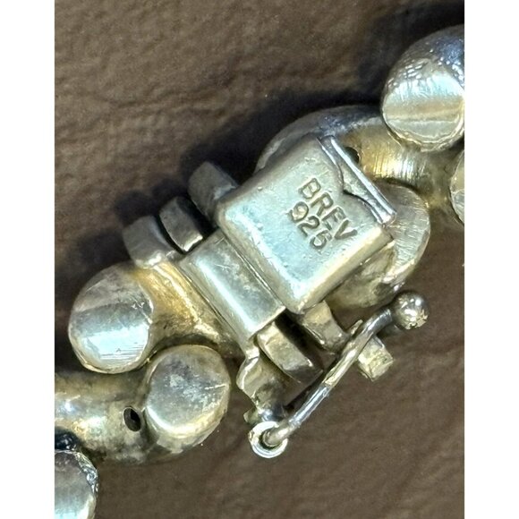 Sterling Silver Brev Italy San Marco Link Chain 16” Textured Necklace - 45 Gram - Picture 6 of 11